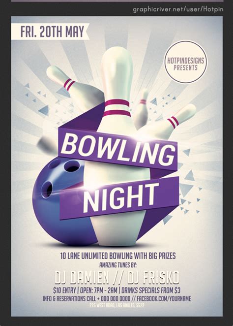 Bowling Flyer Free Template